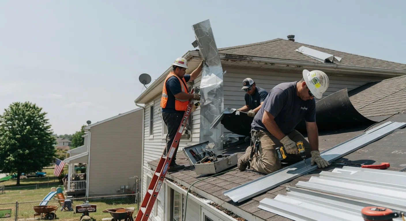 Storm Damage Metal Roof Repair in Townsville, NC